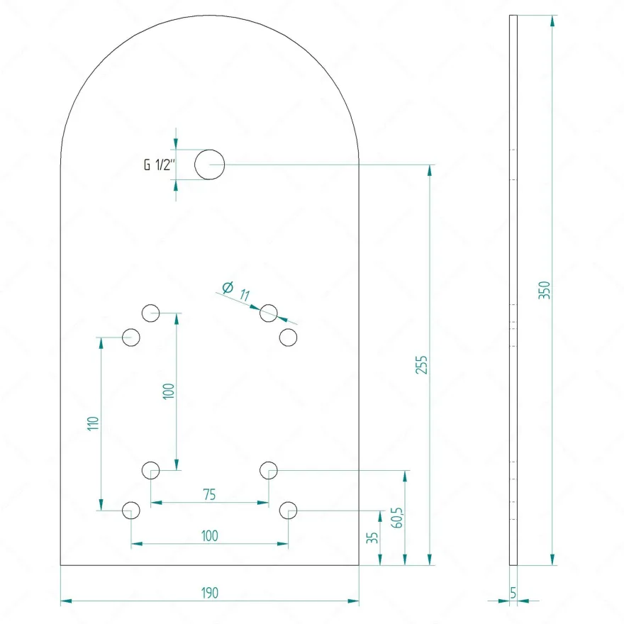 KERBL Tr?nkebecken Kunststoff KN50 mit Adapterplatte f?r Weidefassanbau