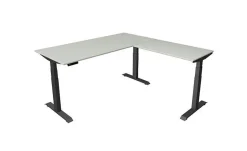 Kerkmann Schreibtisch Sitz-Stehtisch Move 4 anthrazit 180x80x64-129cm mit Anbau