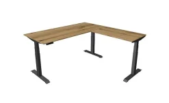 Kerkmann Schreibtisch Sitz-Stehtisch Move 4 anthrazit 180x80x64-129cm mit Anbau