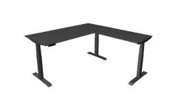 Kerkmann Schreibtisch Sitz-Stehtisch Move 4 anthrazit 180x80x64-129cm mit Anbau