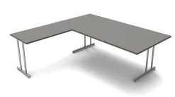 Kerkmann Schreibtisch 4367 START UP 200x100x75cm mit Anbautisch 100x60x75cm C-Fuß