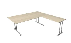 Kerkmann Schreibtisch 4367 START UP 200x100x75cm mit Anbautisch 100x60x75cm C-Fuß