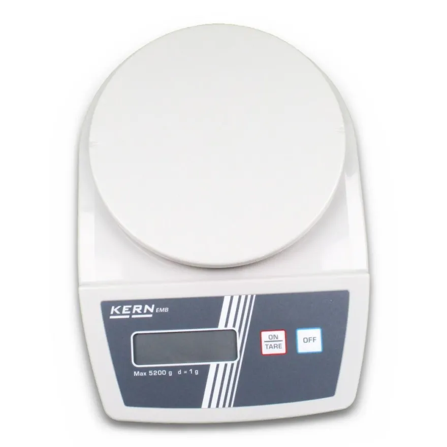 KERN Basic Präzisionswaage EMB 5.2K1 bis 5200 g mit Ablesbarkeit 1 g