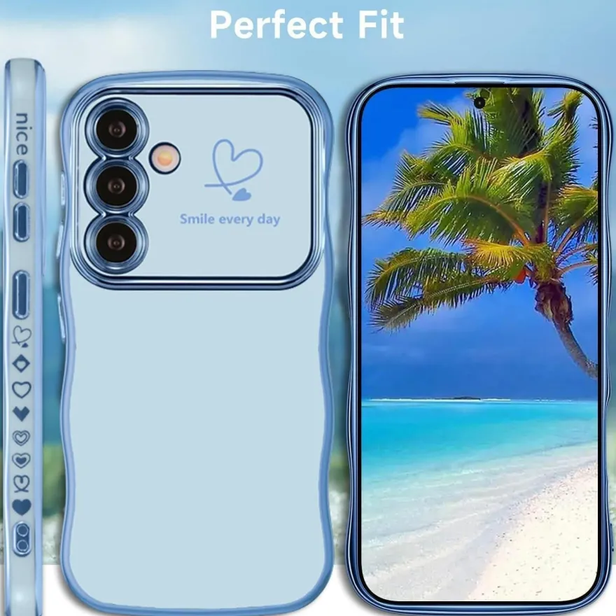 Keteen Handyhülle für Samsung Galaxy A55 5G, Mädchen Niedliche lockige Wellen