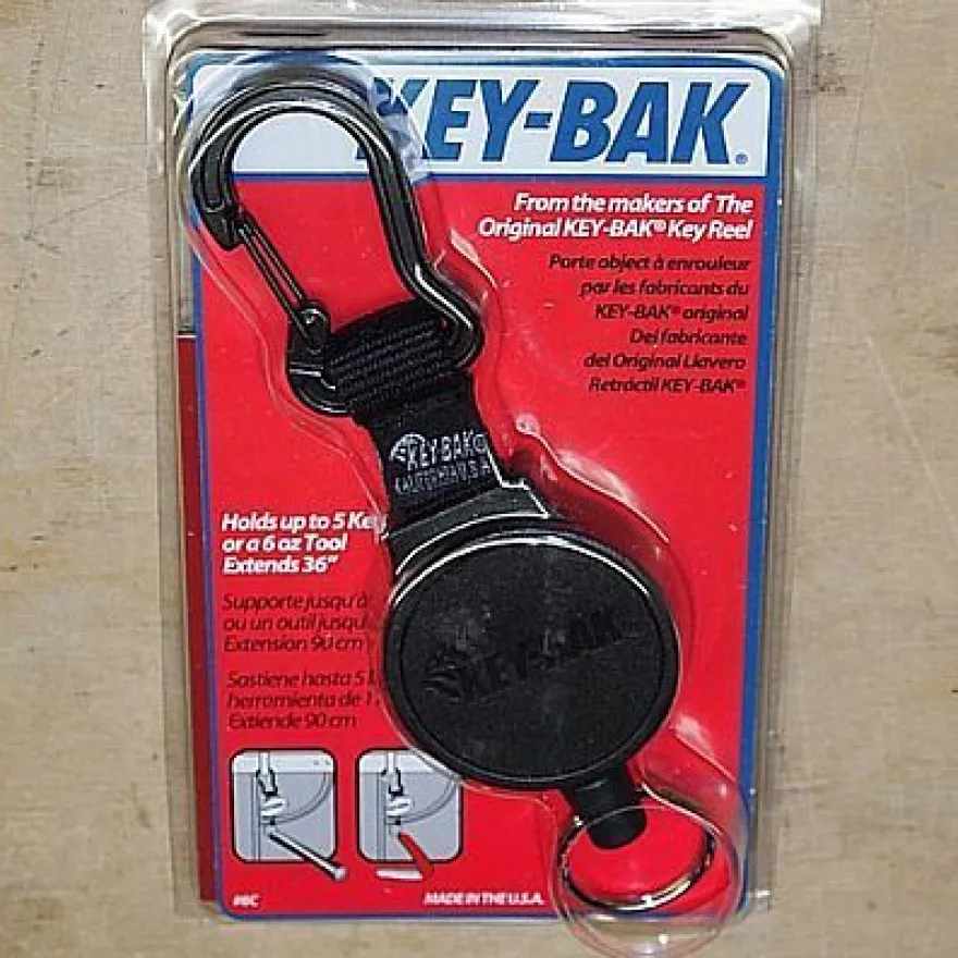 Key-Bak KB 6 C Anhänger mit automatischem Rücklauf Seil Kevlar 90 cm + Karabiner
