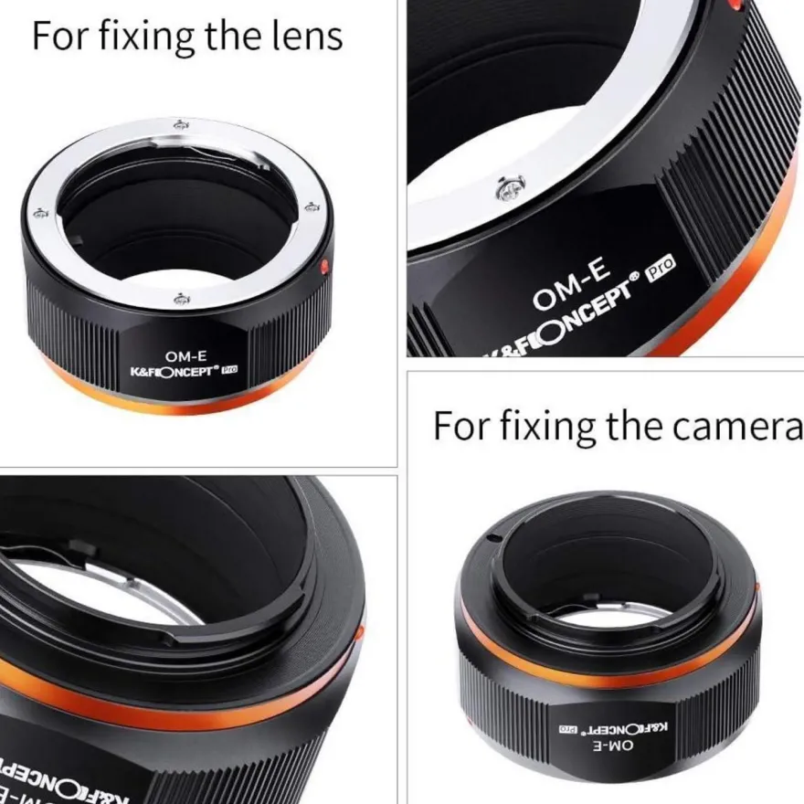 K&F Concept Adapterring für Olympus OM Objektive an Sony E Kameras (Manueller