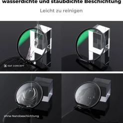 K&F Concept D-Serie 62MM MCUV Pro UV-Schutzfilter, Slim, Mehrschichtvergütung