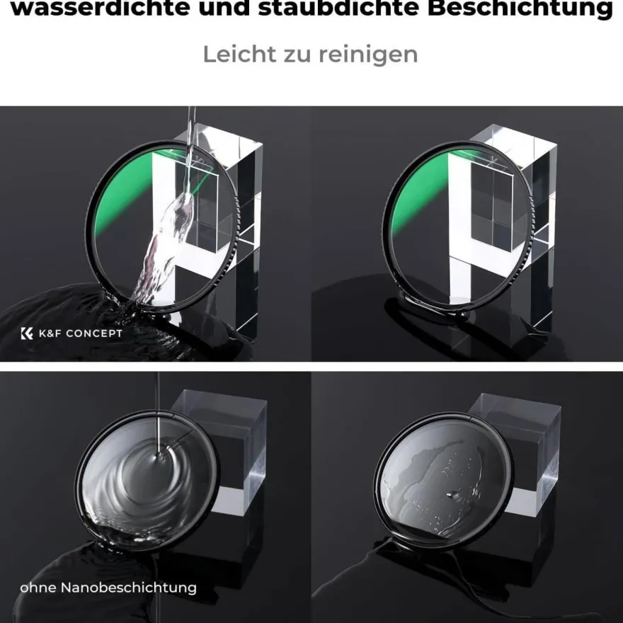 K&F Concept D-Serie 62MM MCUV Pro UV-Schutzfilter, Slim, Mehrschichtvergütung