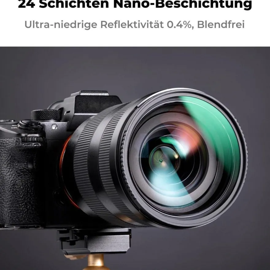 K&F Concept D-Serie 62MM MCUV Pro UV-Schutzfilter, Slim, Mehrschichtvergütung