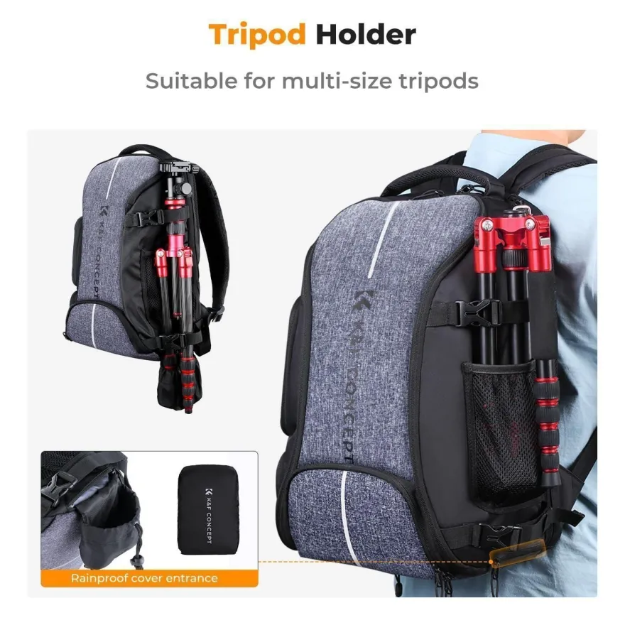 K&F Concept Kamerarucksack wasserdicht für Canon Nikon Sony Spiegelreflexkameras