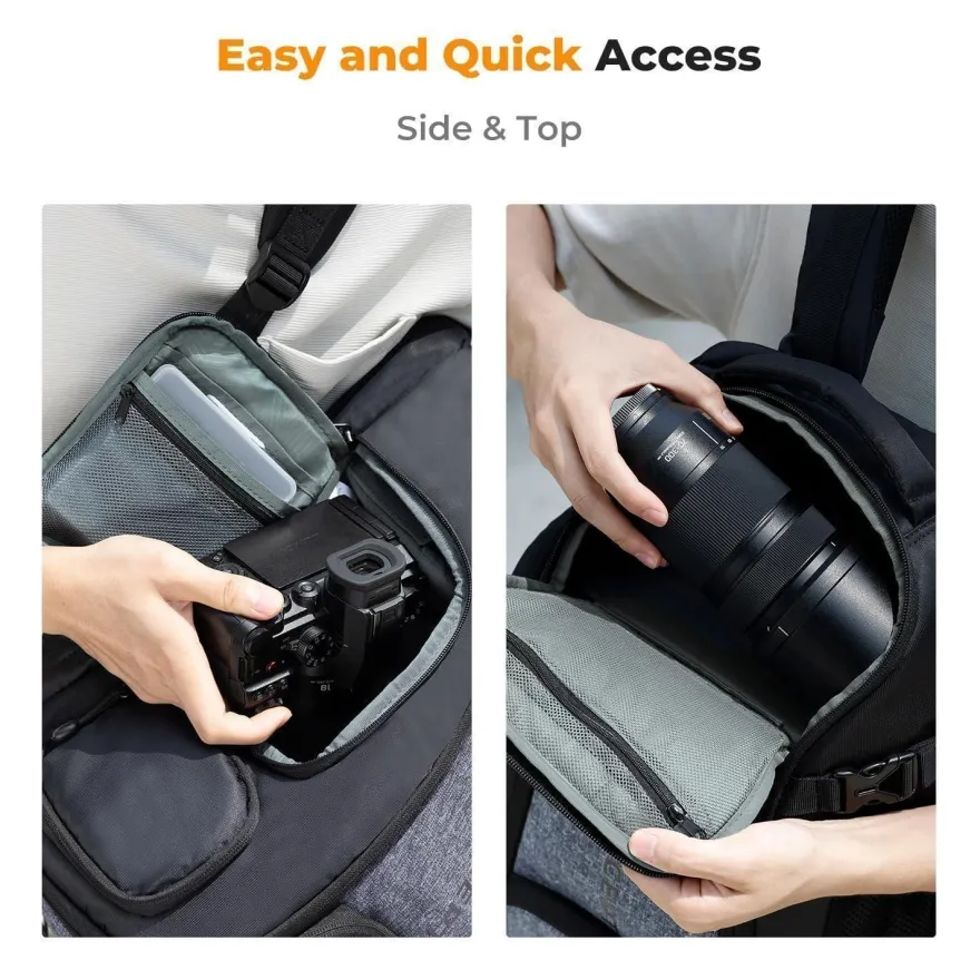 K&F Concept Kamerarucksack wasserdicht für Canon Nikon Sony Spiegelreflexkameras
