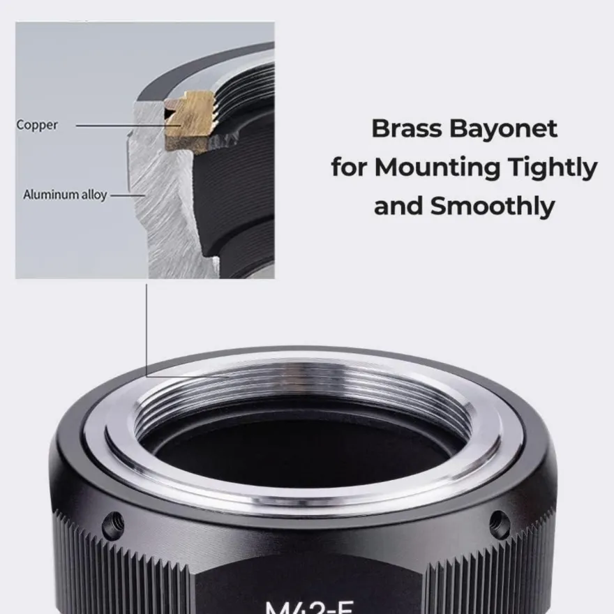 K&F Concept M10105 M42-NEX Hochpräziser Objektivadapter für Sony NEX E-Mount