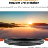 K&F Concept Nano-K Serie 62mm CPL&ND2-ND32 2-in-1 Graufilter und Polfilter