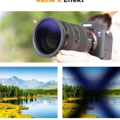 K&F Concept Nano-K Serie 62mm CPL&ND2-ND32 2-in-1 Graufilter und Polfilter