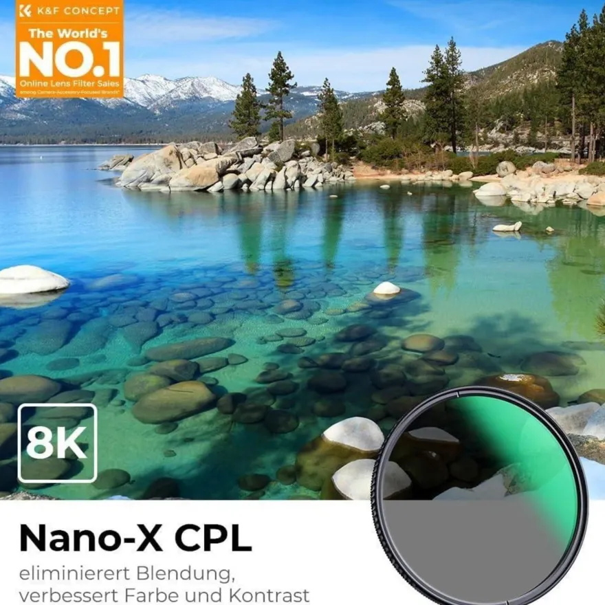 K&F Concept Nano X-Serie 67mm CPL Polarisationsfilter - MRC mit 28x Vergütung