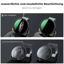 K&F Concept Nano X-Serie Variabler ND-Filter 105mm ND2-400 (1-9 Stop) mit