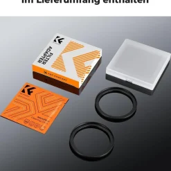 K&F Concept 2 Stück Step Up Ring Filter-Adapterring 52-58mm aus