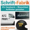 Kfz Handwerk Wunschtext Aufkleber Klebebuchstaben Beschriftung Klebefolie gestalten