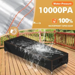 Khongoo Abdeckung Gartenliege 210x75x40cm, 420D Oxford Schutzhülle Wasserdicht