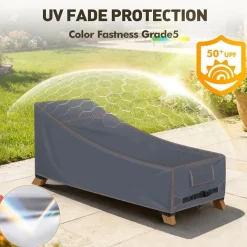 Khongoo Gartenliege Abdeckung 200x75x40/70cm, 420D Oxford, Wasserdicht