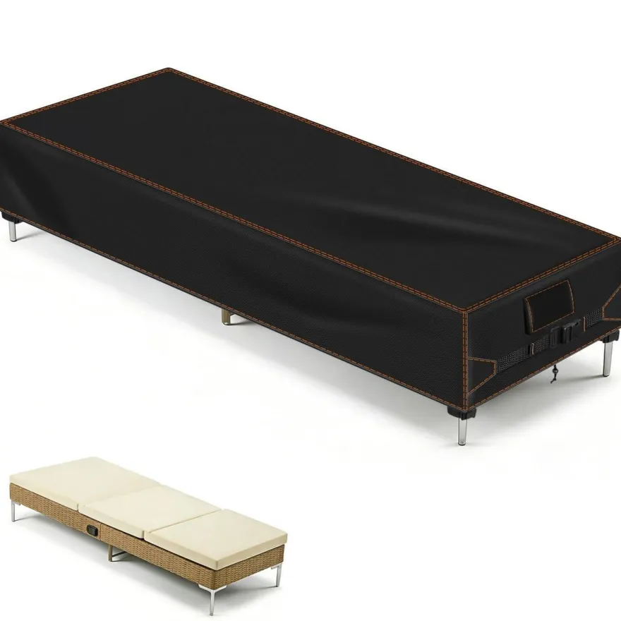 Khongoo Gartenliege Abdeckung 200x68x30cm, Wasserdicht, 420D Oxford, UV-Schutz