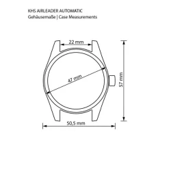 KHS - KHS. Airbsabla. NSGO - Armbanduhr - Automatik - Airleader Black Steel - Herren