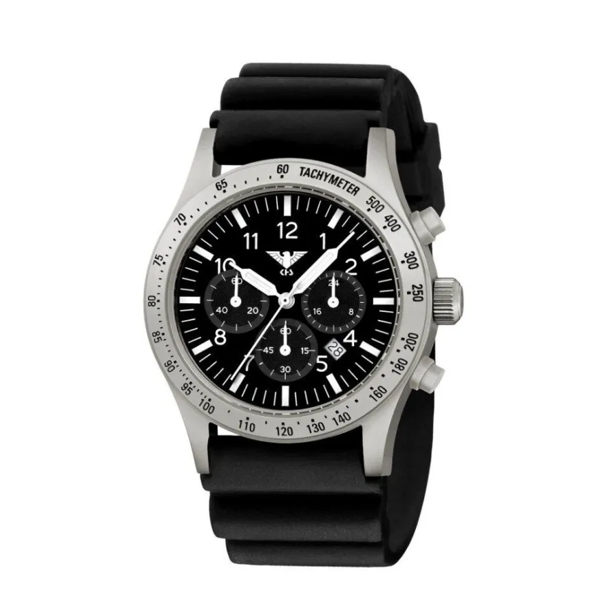 KHS - KHS. PLASSC. DB - Armbanduhr - Herren - Solar - Platoon Steel Solar Chronograph