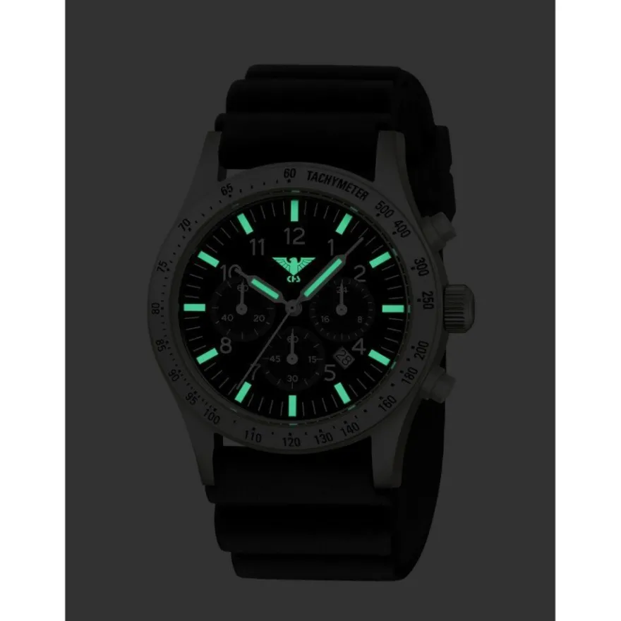 KHS - KHS. PLASSC. DB - Armbanduhr - Herren - Solar - Platoon Steel Solar Chronograph