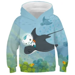 Kinder AC Octonauts Barnacles Hoody Peso Kwazii 3D Druck Pullover Warme Sweatshirts