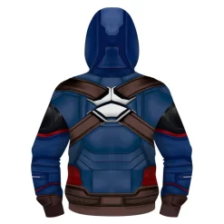 Kinder American Captain 3D Zipper Hoody Marvel Baby Cosplay Pullover Mantel