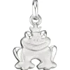 Kinder Anhänger Frosch 925 Sterling Silber rhodiniert mattiert Kinderanhänger