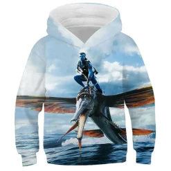 Kinder Avatar 2 Hoodie Merch Jake Sully Neytiri Kiri Ronal Kapuzenpullover Sweatshirt