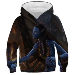 Kinder Avatar 2 Hoodie Merch Jake Sully Neytiri Kiri Ronal Kapuzenpullover Sweatshirt