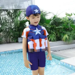 Kinder Batman Spider-Man McQueen Badeanzug Floatsuit Schwimmweste Sommer Bademode