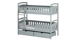 Kinderbett / Etagenbett HARRY - Weiß / Beige / Grau / Graphit - verschiedene Größen