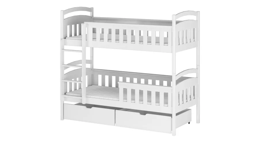 Kinderbett / Etagenbett HARRY - Weiß / Beige / Grau / Graphit - verschiedene Größen