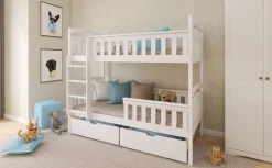 Kinderbett / Etagenbett HARRY - Weiß / Beige / Grau / Graphit - verschiedene Größen