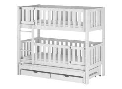 Kinderbett / Etagenbett Ksawery - Weiß / Beige / Grau / Graphit - verschiedene Größen