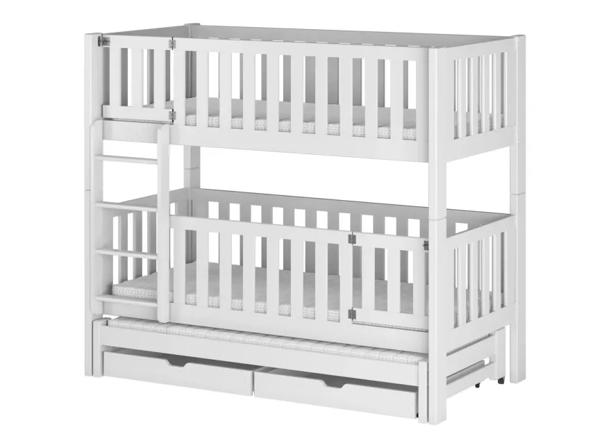 Kinderbett / Etagenbett Ksawery - Weiß / Beige / Grau / Graphit - verschiedene Größen