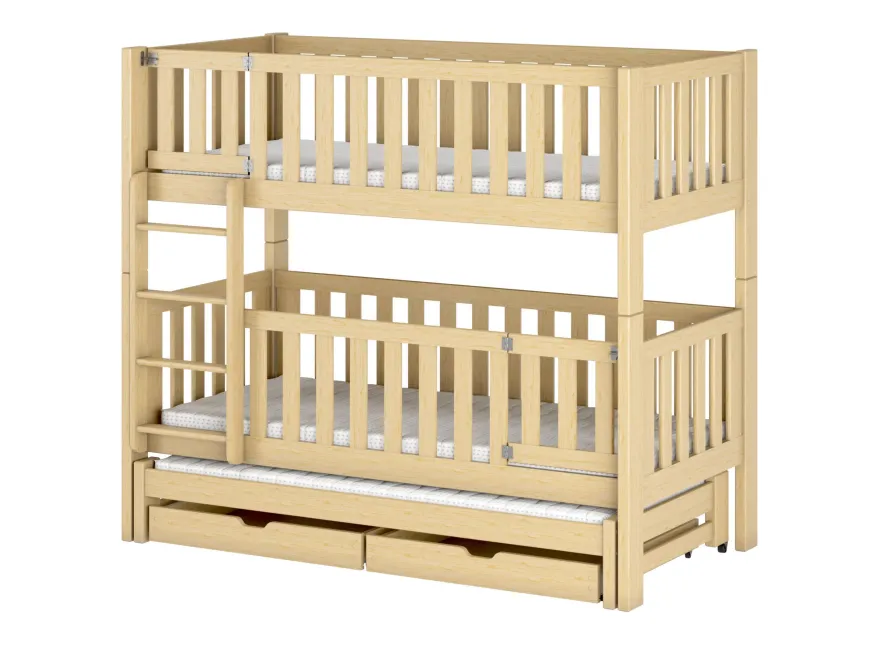 Kinderbett / Etagenbett Ksawery - Weiß / Beige / Grau / Graphit - verschiedene Größen