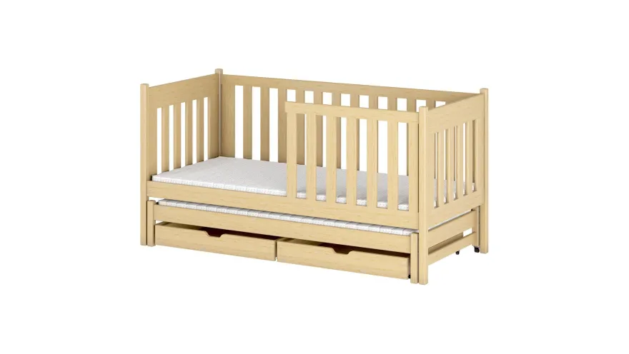 Kinderbett / Kinderbett KAJA - Weiß / Beige / Grau / Graphit - verschiedene Größen