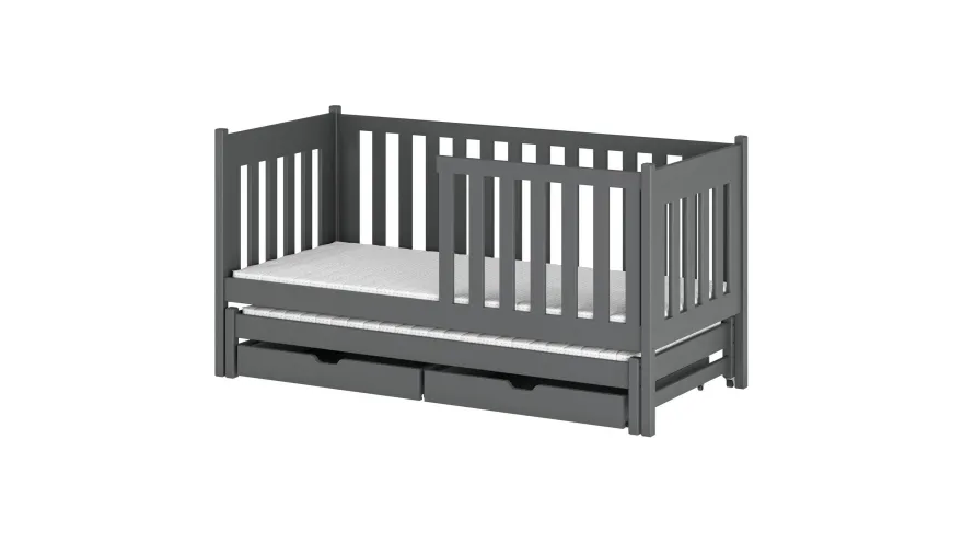 Kinderbett / Kinderbett KAJA - Weiß / Beige / Grau / Graphit - verschiedene Größen