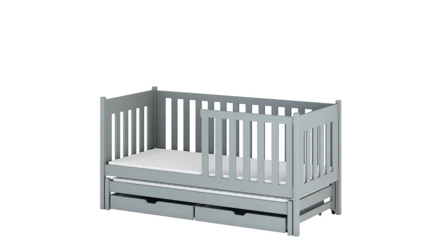 Kinderbett / Kinderbett KAJA - Weiß / Beige / Grau / Graphit - verschiedene Größen