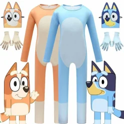 Kinder Jungen Madchen Bingos Blueys Kostum Jumpsuit Cosplay Halloween Outfit Set