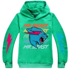 Kinder Jungen Madchen Mr Beast Print Hoodie Sweatshirt Pullover Youtuber Merch