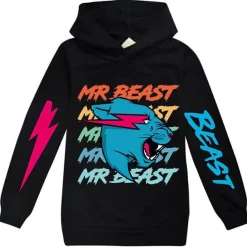 Kinder Jungen Madchen Mr Beast Print Hoodie Sweatshirt Pullover Youtuber Merch