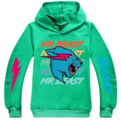 Kinder Jungen Madchen Mr Beast Print Hoodie Sweatshirt Pullover Youtuber Merch