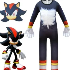 Kinder Jungen Madchen Sonic Hedgehog Cosplay Kostum Jumpsuit Karneval Shadow,