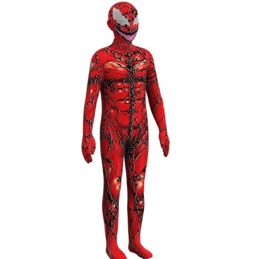 Kinder Jungen Venom Cosplay Kostum Jumpsuit Halloween Party Karneval Outfit Set*