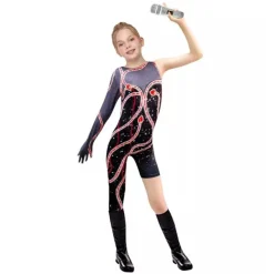 Kinder Madchen Jumpsuit Rot Schlange Swifties Kostum Konzert Cosplay Karneval